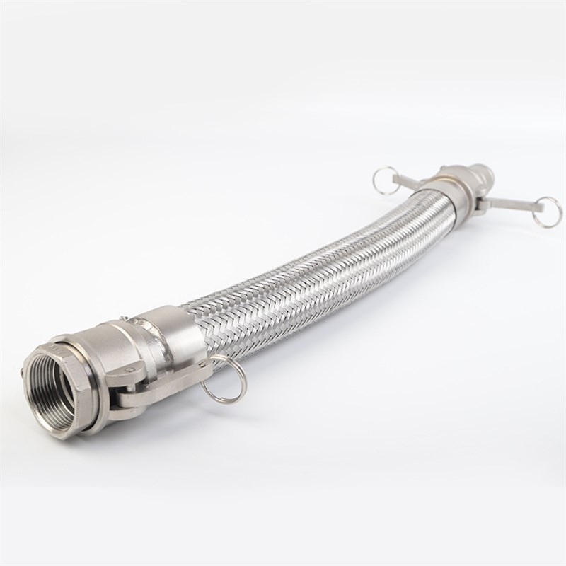 304不锈钢快速接头工业用高温高压耐腐蚀金属编织波纹软管蒸汽管