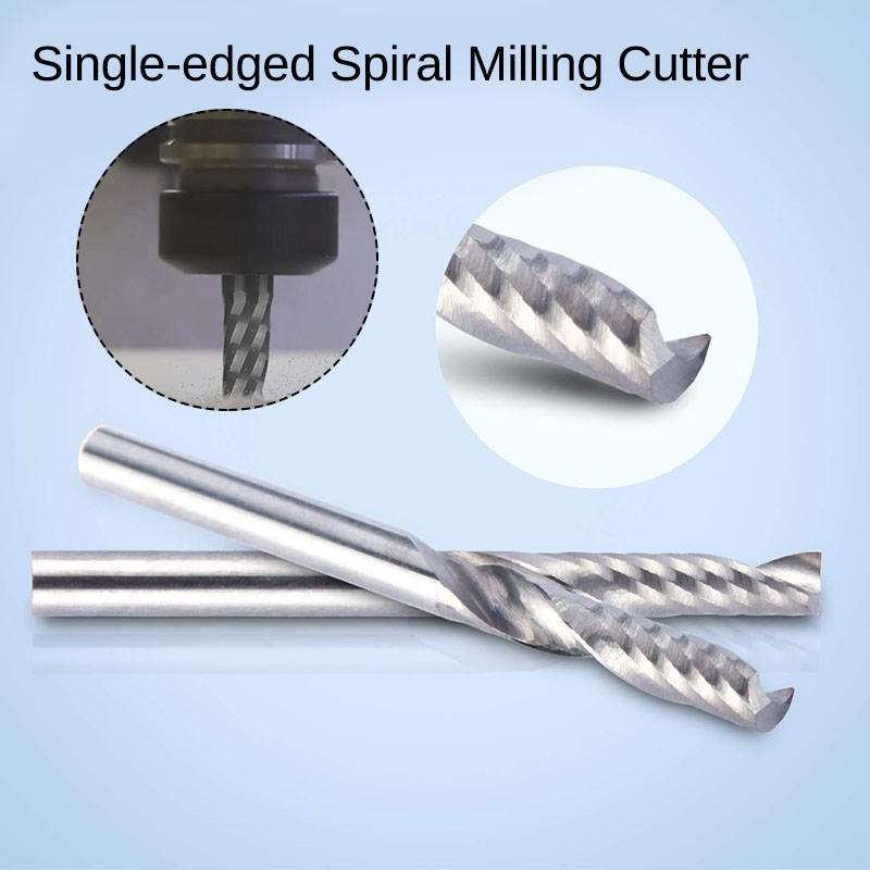 10pcs 1/8 CNC Bits Single Flute Spiral Router Carbide End Mi 鲜花速递/花卉仿真/绿植园艺 花艺材料 原图主图