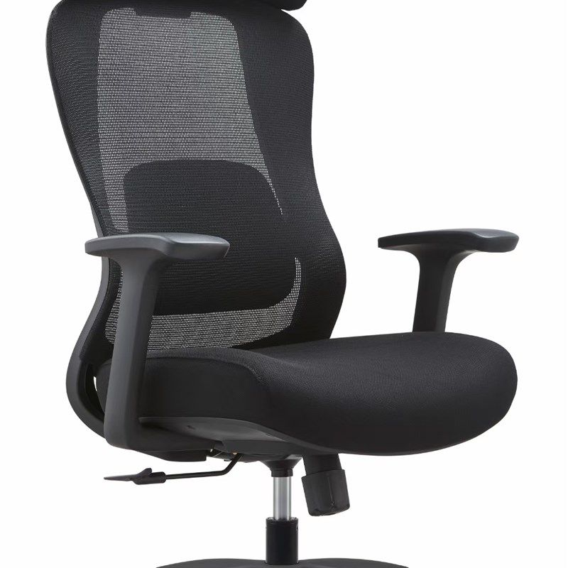 黑色职员办公椅带头枕高背会议椅行政网椅定型海绵座椅,商业/办公家具,人体工学椅,淘宝优惠券,粉丝福利购,淘宝优惠卷