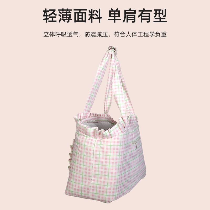 格纹宠物外出包猫包s猫袋斜挎狗包书包背包猫咪宠物用品