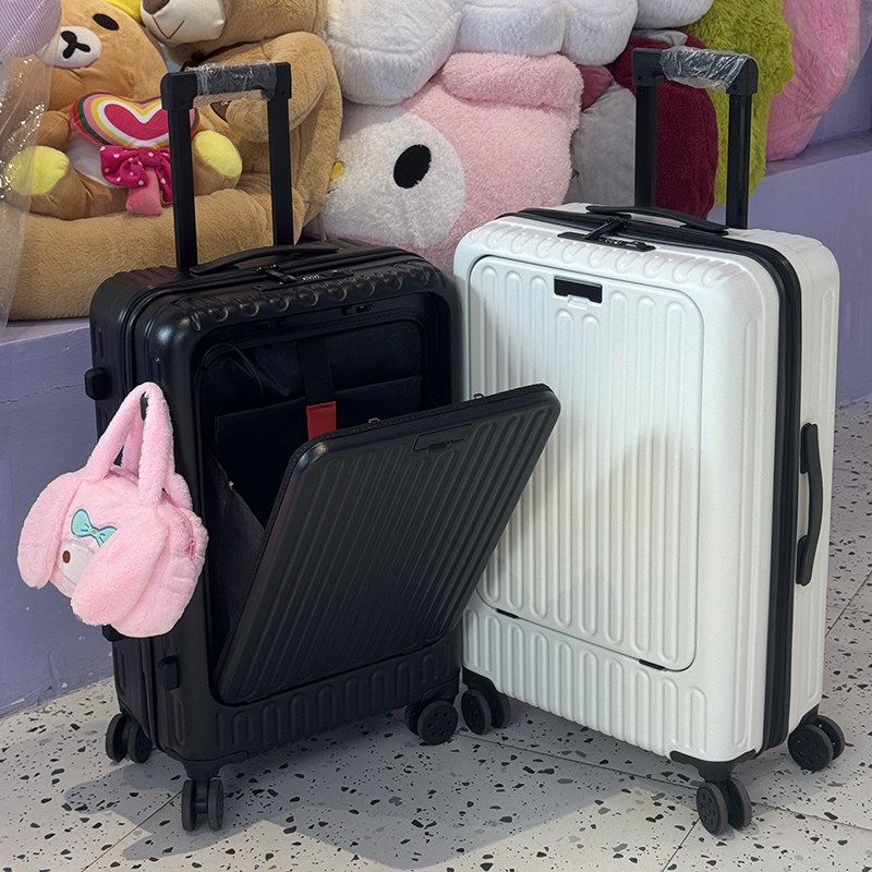 行李箱前置开口商务平板电脑多功能登机箱男旅行箱20寸侧开拉杆箱