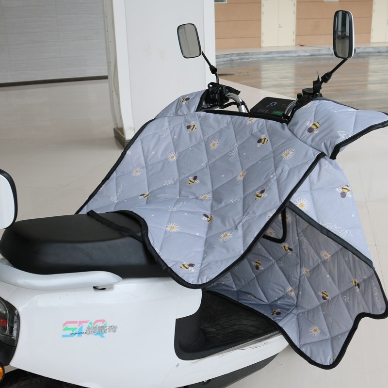 电动车挡风被中厚款防风双面防雨小型电瓶摩托车防风罩四季通用