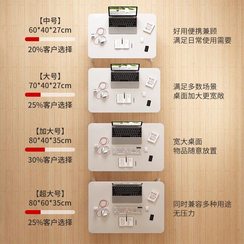 加高恐龙腿加大桌面床上小桌子宿舍卧室可折叠飘窗桌学生书桌笔记