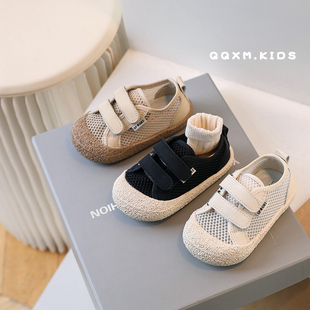 女宝宝透气镂空网鞋春夏款小童防滑运动鞋婴儿软底学步鞋男童板鞋