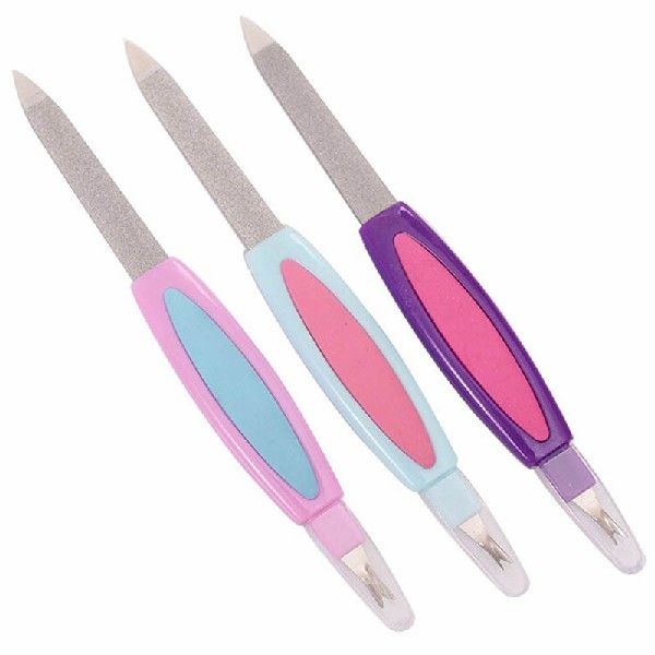 2 Ended Nail Pusher Nail FilrD Cuticle Remoeer Tvimmer-封面