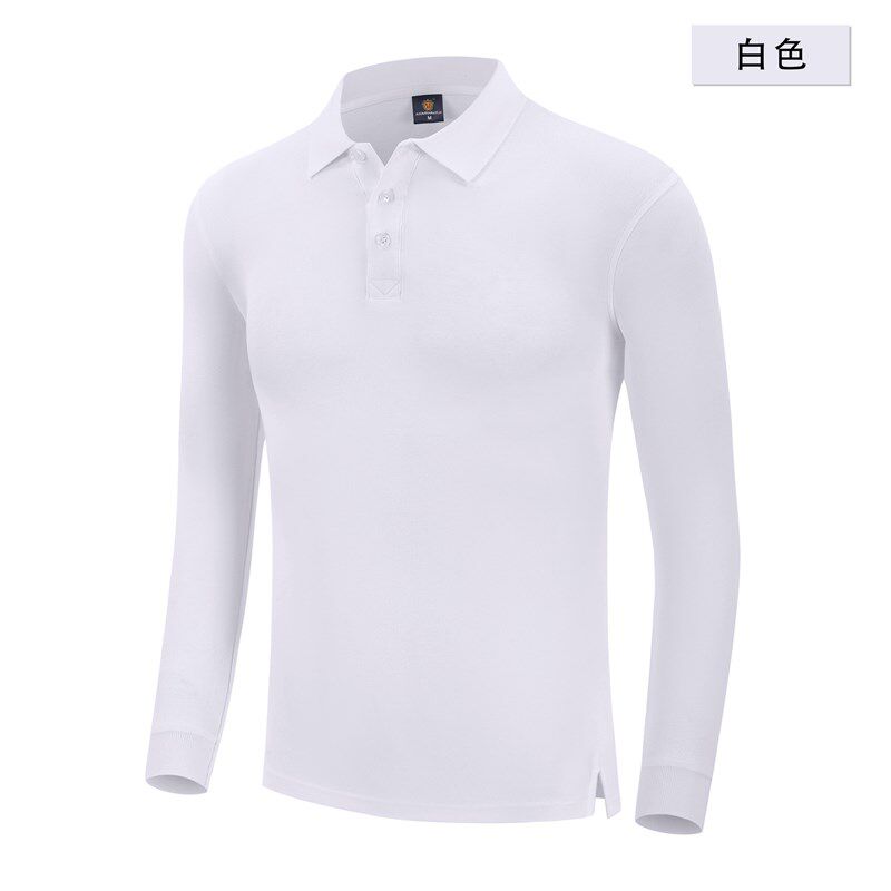 长袖POLO衫工作l服定制印logo翻领文化衫广告衫企业年会工衣定做