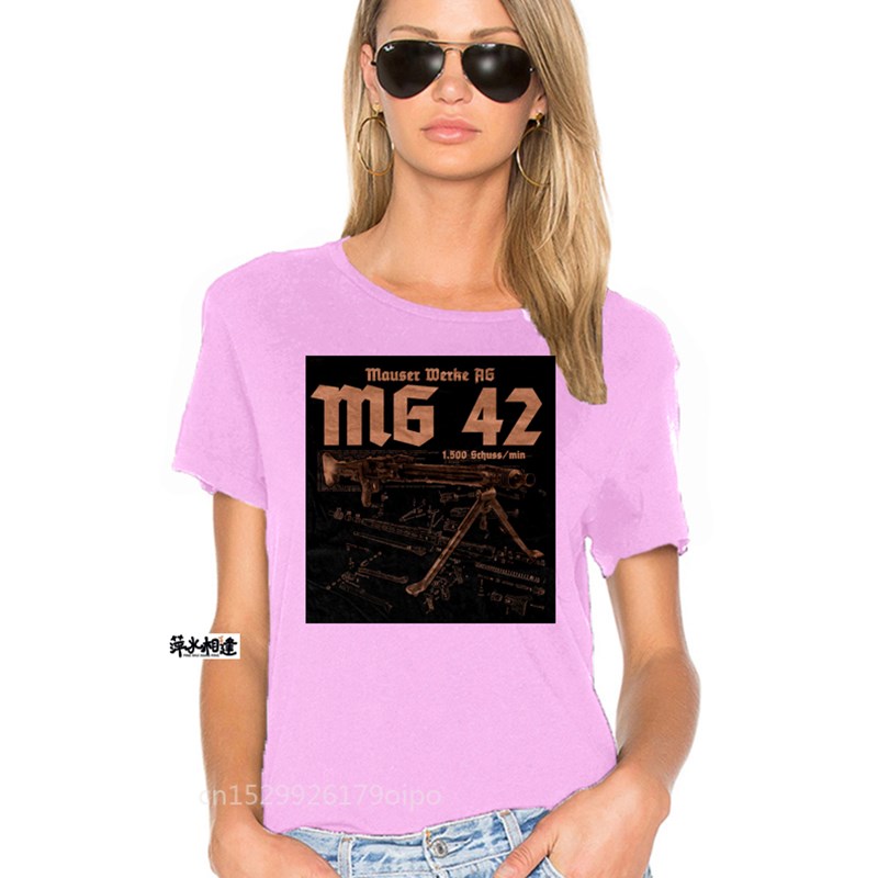 极速Men T shirt Wehrmacht MG42 funny t-shirt novelty tshirt 摩托车/装备/配件 赛车T恤 原图主图