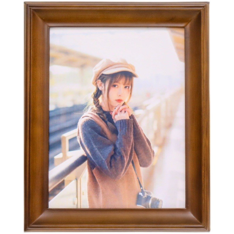 OF9D榫卯实木质相框洗照片做成摆台7寸6 8 10aM4大12 16a3挂墙画
