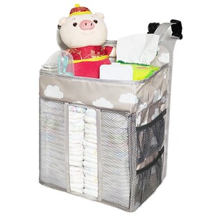 婴儿床边收纳袋婴儿床p头收纳袋婴儿床挂袋收纳袋婴幼儿用品尿布