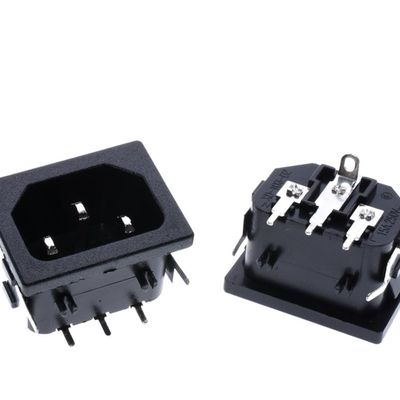 推荐IEC 60320 C14 PCB mount AC Receptacle socket inlet Snap-