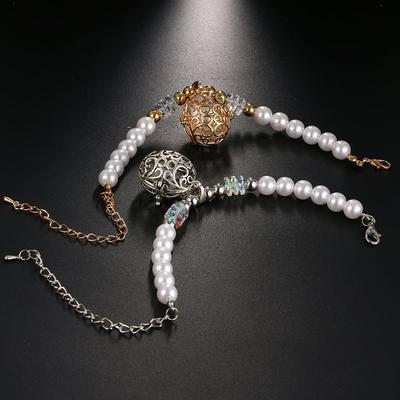 速发Vintage oval pearl color snowflake crystal aromatherapy