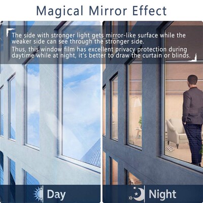 LCKYYJ Window Tint, Privacy One Way Mirror Film House Home G