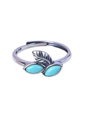 晶宝缘珠宝天然高瓷蓝无优化湖北十堰原矿绿松石戒指耳环饰品镶嵌