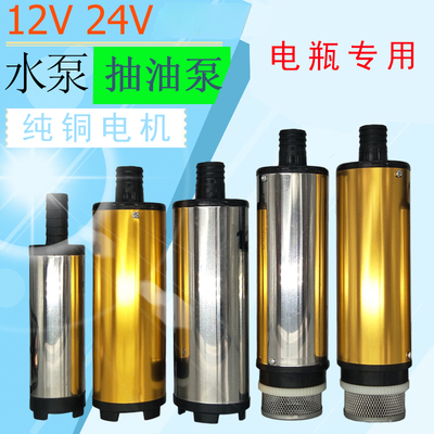 抽油泵柴油12V伏抽水泵24V电动微小型潜水自吸泵直流加油机抽油器