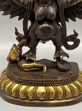 仿古纯铜雷震子摆件大鹏展翅鸟摆件家居装饰客厅工艺品收藏礼品