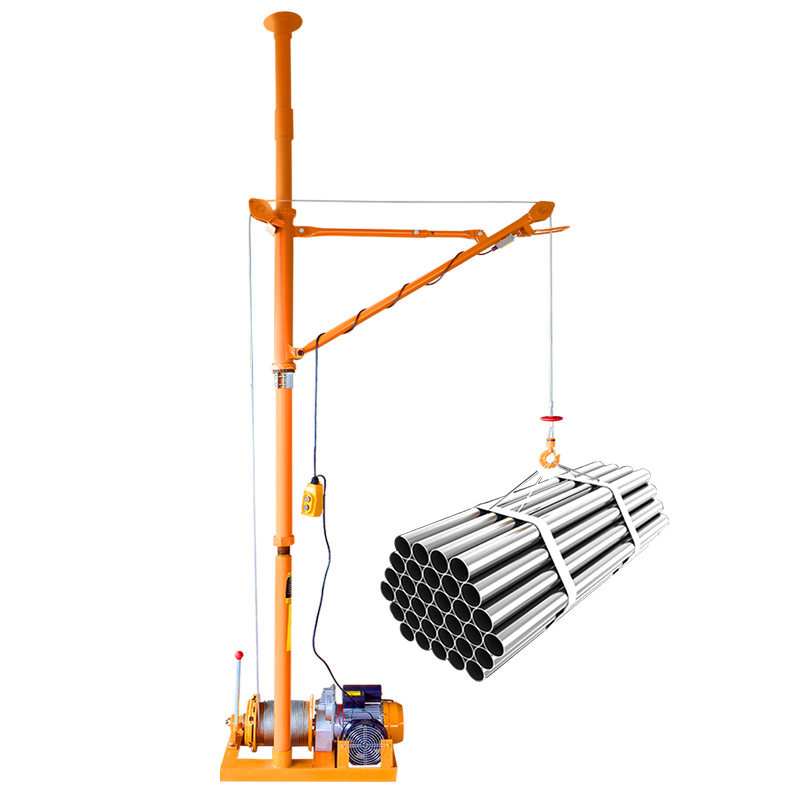 现货速发微型电动吊车吊机家用小型升降提升机室内建筑装修吊料机