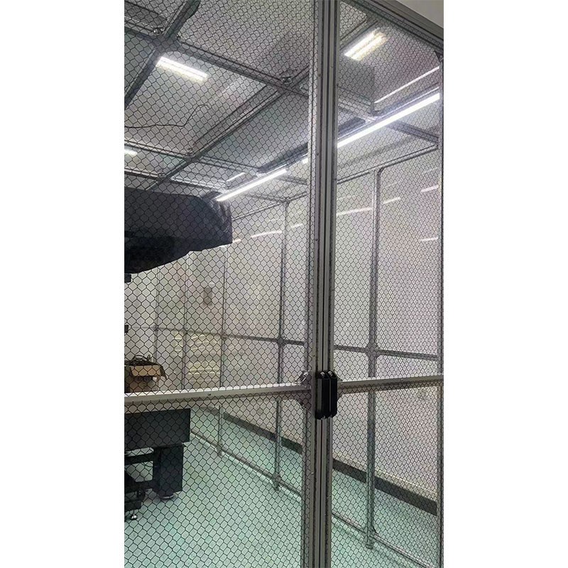 供应PVC防静电洁净棚网格帘 隔冷绝热防静电软门帘隔断窗帘透明帘