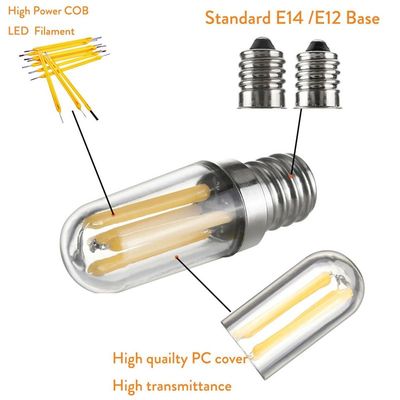 Mini E14 E12 LED Fridge Freezer Filat Light COB Dimmable Bul