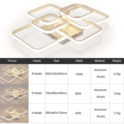 推荐NEO Gleam Rectangle Acrylic Aluminum Modern Led ceiling