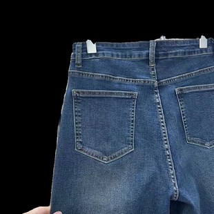 胖mm宽松梨型身材哈伦裤 大码 2024春季 显瘦九分老爹牛仔裤 子女 女装