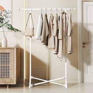 可折叠晾衣架阳台家用挂衣架不占地伸缩衣帽架室内单杆落地晒衣架