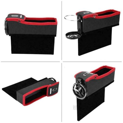 Car Seat Crevice Storage Box Cup Drink Holder Organizer Auto
