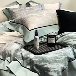 轻奢180S全棉四件套高级感男生2024新款南通纯棉被套1.8m床上用品