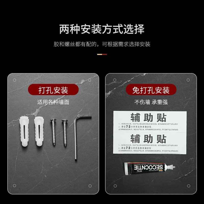 【折扣价】铜拉丝金色浴巾架单双毛巾杆置物架五金卫生间浴室挂件