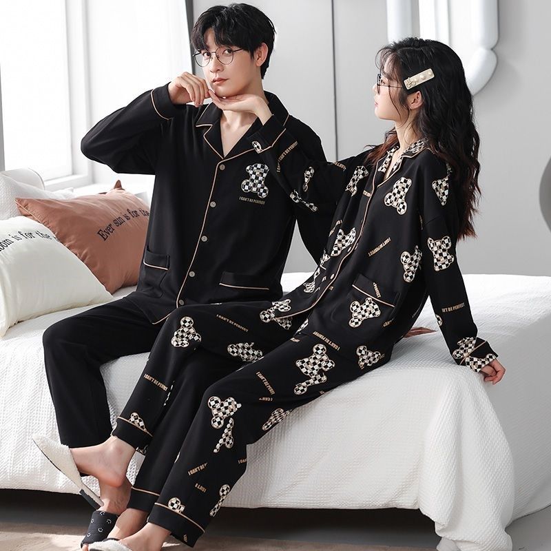 春秋套价春秋季一男一女卡通家居服休闲套装新款情侣睡衣长袖,女士内衣/男士内衣/家居服,睡衣/家居服套装,淘宝优惠券,粉丝福利购,淘宝优惠卷
