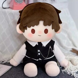 陆沉40cm娃衣棉花娃娃衣服男娃玩偶坐姿小配件帅气制服套装着替