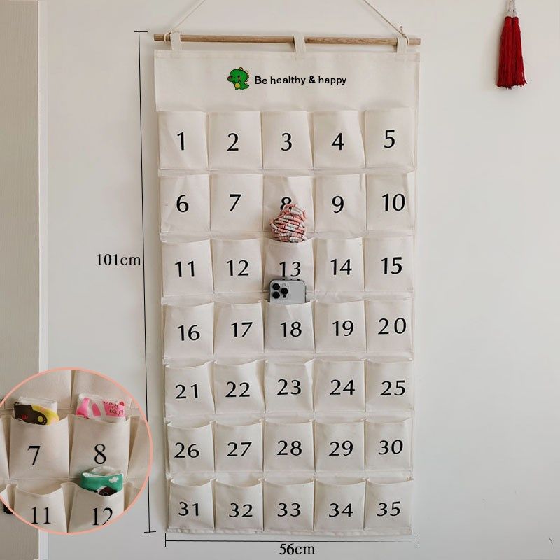 幼教挂式帆布汗巾跳绳收纳袋班级教室手机储物袋发饰梳子卡片挂袋,收纳整理,收纳挂袋,淘宝优惠券,粉丝福利购,淘宝优惠卷