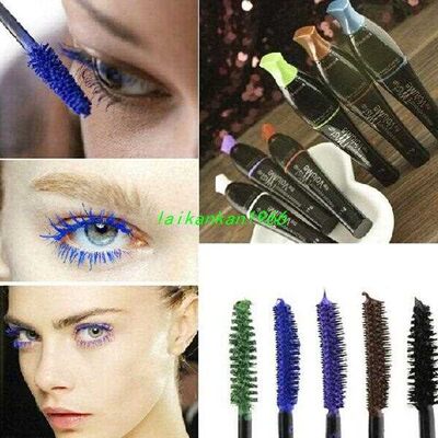 速发Newest Waterproof Blue Purple Black Brown Mascara Long F