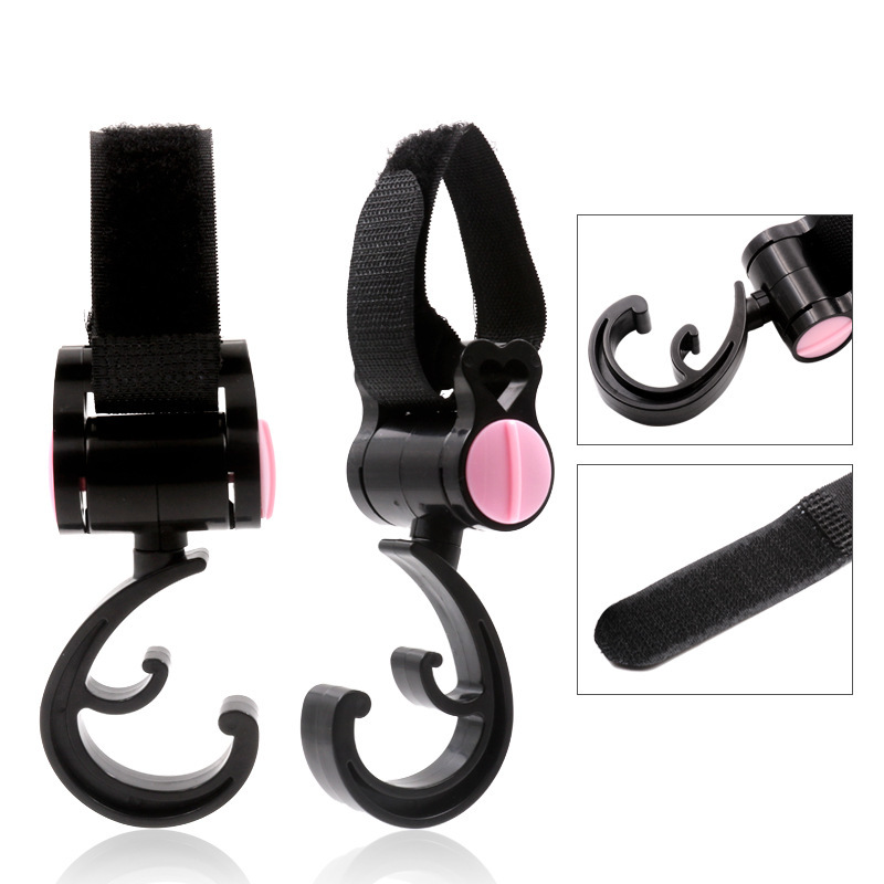 速发1-2pcs Baby Hanger Baby Bag Stroller Hooks Pram Rotate 3