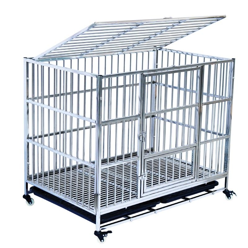 不锈钢狗笼中型犬大型犬宠物笼大狗笼不锈钢泰迪金毛特大号宠物笼,宠物/宠物食品及用品,狗笼子,淘宝优惠券,粉丝福利购,淘宝优惠卷