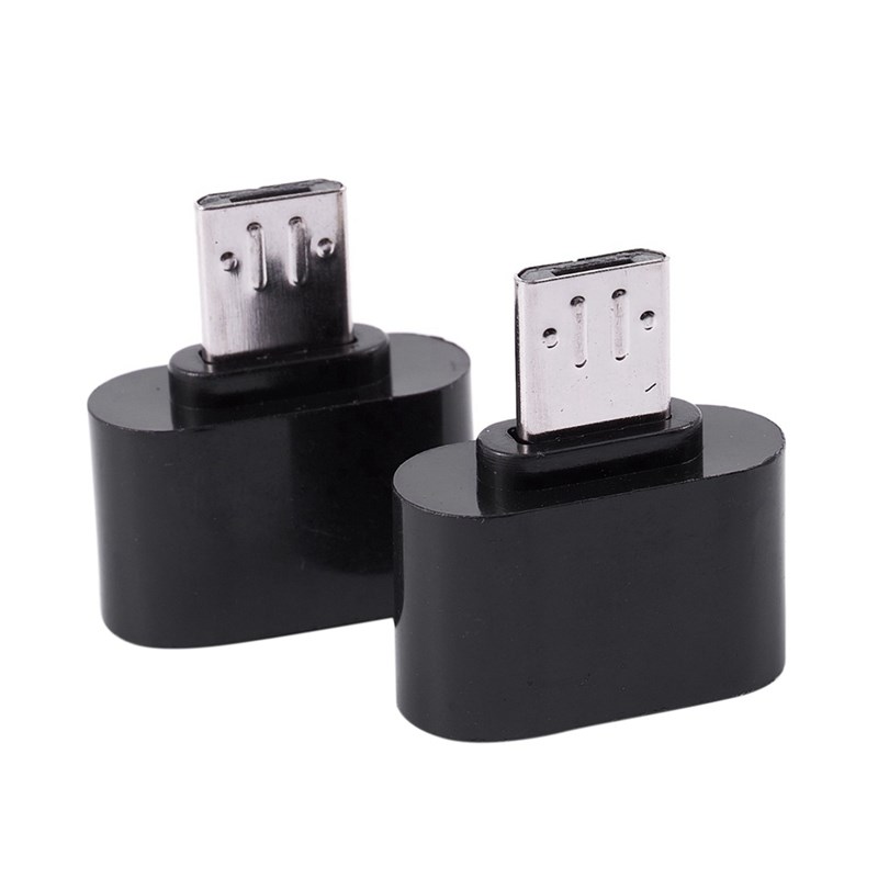 2Pcs Micro USB Male to USB 2.0 OTG Adapter Converte