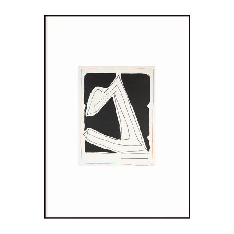 极简抽象艺术装饰画5罗伯特马瑟韦尔现代挂画客厅玄关原木细边框