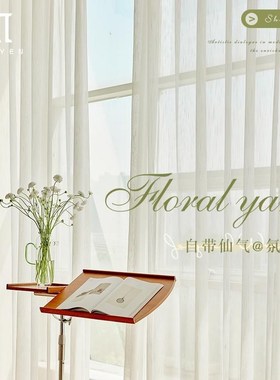 窗帘纱帘透光不透人卧室2022A年新款飘窗客厅窗纱白色阳台纱梦幻