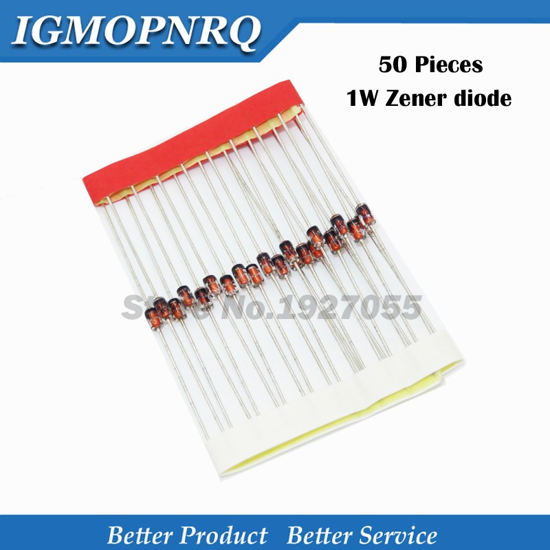 极速100pcs Zener diode 1W DO 41 3V 3V3 3V6 3V9 4V3 4V7 5V1 5