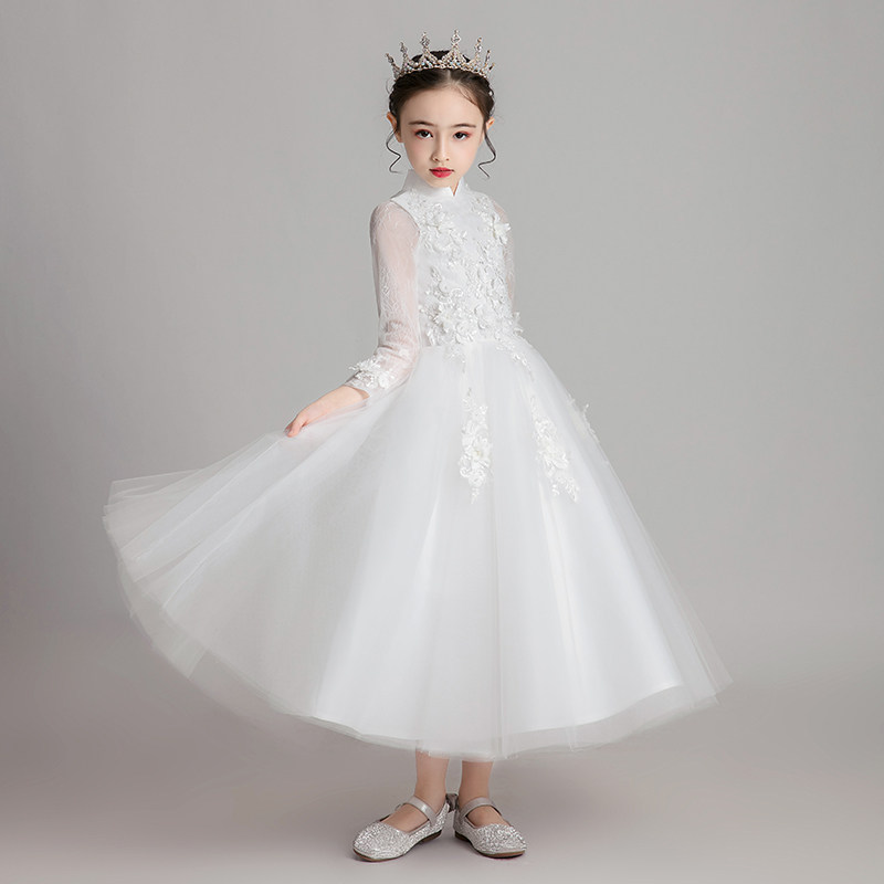 儿童礼服公主裙女童蓬蓬纱长袖婚纱主持人小花童钢琴演出服洋气冬,童装/婴儿装/亲子装,儿童礼服,淘宝优惠券,粉丝福利购,淘宝优惠卷