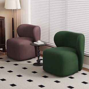 客厅可旋转小沙发单人极简小沙发椅单人椅卧室化妆椅书房转椅小型