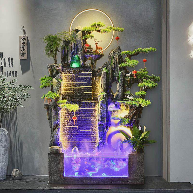 大型假山流水落地喷泉室内玄关客厅招财庭院电视柜旁花园鱼缸摆件,家居饰品,流水摆件,淘宝优惠券,粉丝福利购,淘宝优惠卷