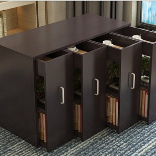 简约现代移动带门小书柜A4文件收纳柜子书架储物柜小户型置物柜窄