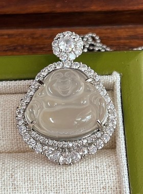 天然白玉髓吊坠玛瑙吊坠