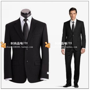 裤 装 工作服制服黑色两粒扣男士 男式 套装 职业西装 西装 西服套装