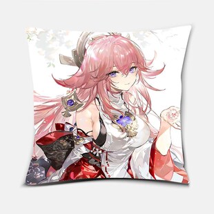 八重神子玩偶等身抱抌玩偶八重神子抱枕二次元抱枕Y全身沙发靠垫