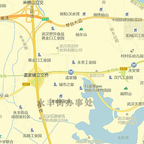 汉阳区地图1.15m湖北省武汉市折叠版办公室会议室壁画沙发装饰画