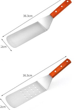 Stainless Steel Metal BBQ Grill Turner Spatula Kitchen Cooki