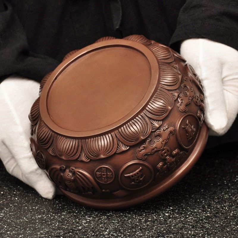 紫铜聚宝盆招财摆件家居客厅电视柜玄关办公室装饰品乔迁开业礼品,家居饰品,装饰摆件,淘宝优惠券,粉丝福利购,淘宝优惠卷