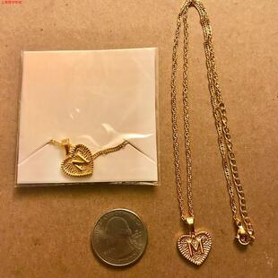 Heart For Initial 新品 Letter Stai Necklace Pendant Women