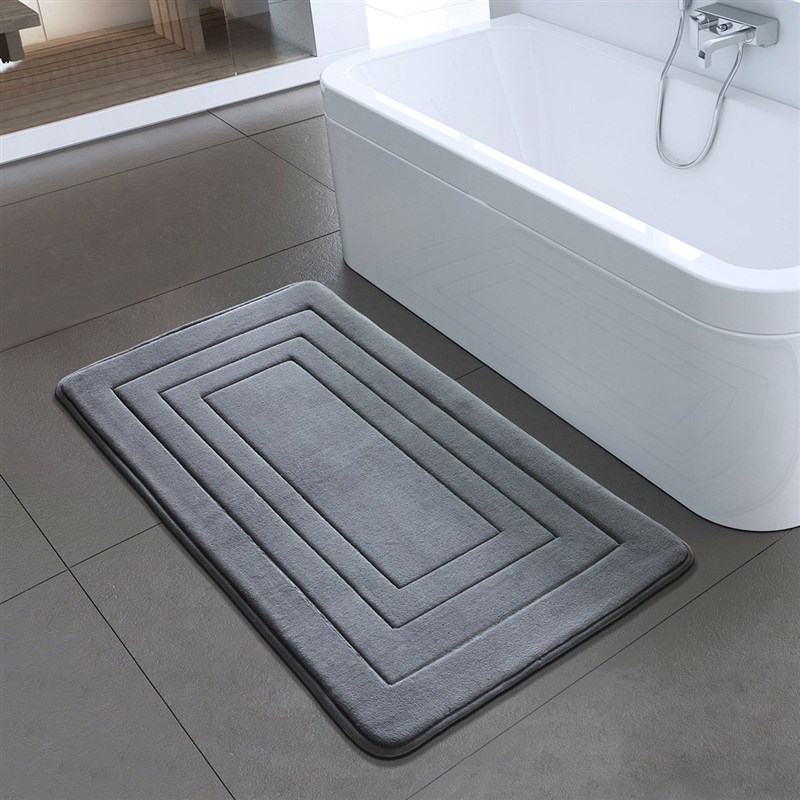 速发Folding Solid Color Sponge Floor Mat Bathroom Mat Foot p